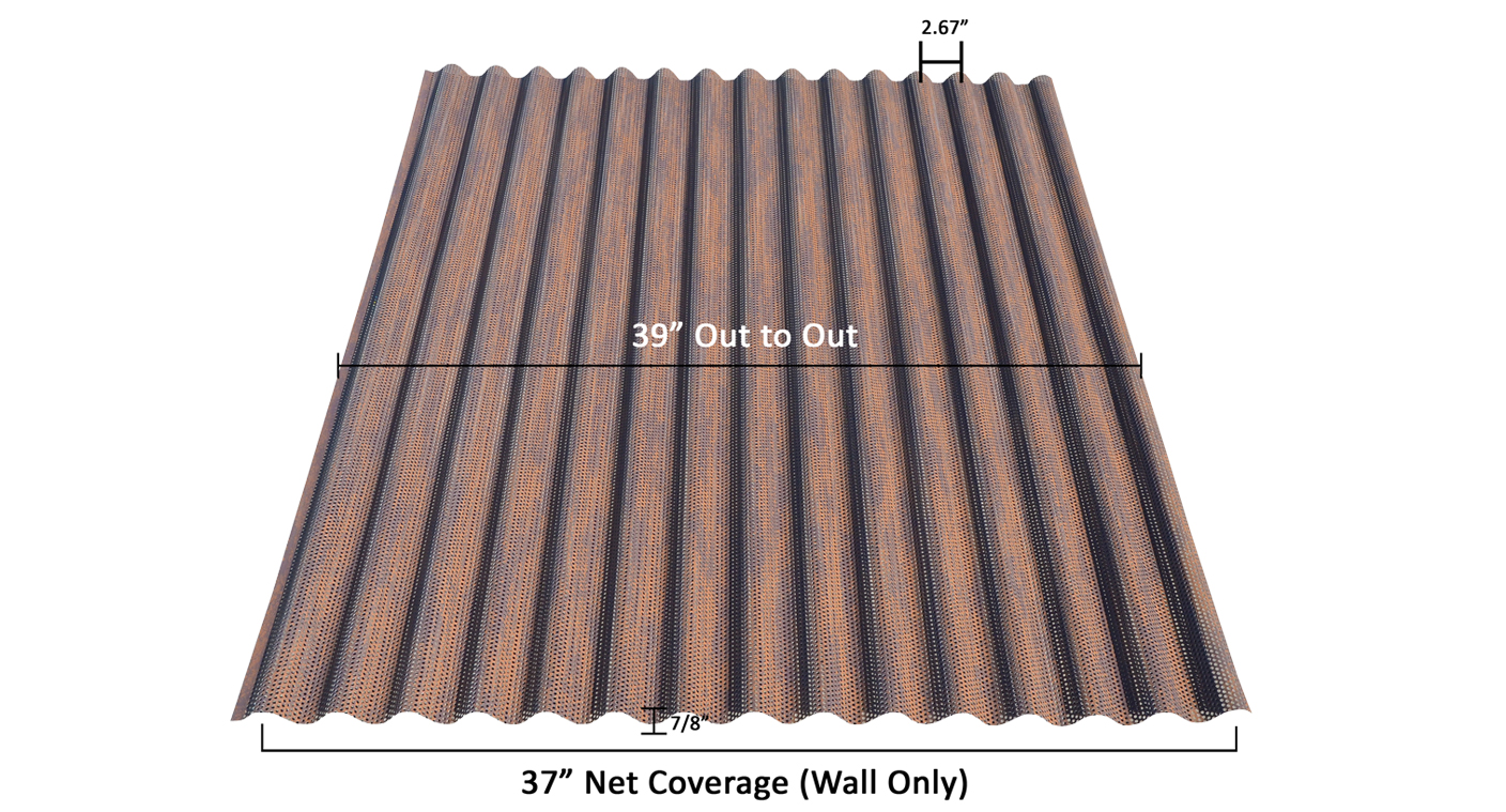Perforated Corten 7/8 inch corrugated dimensions