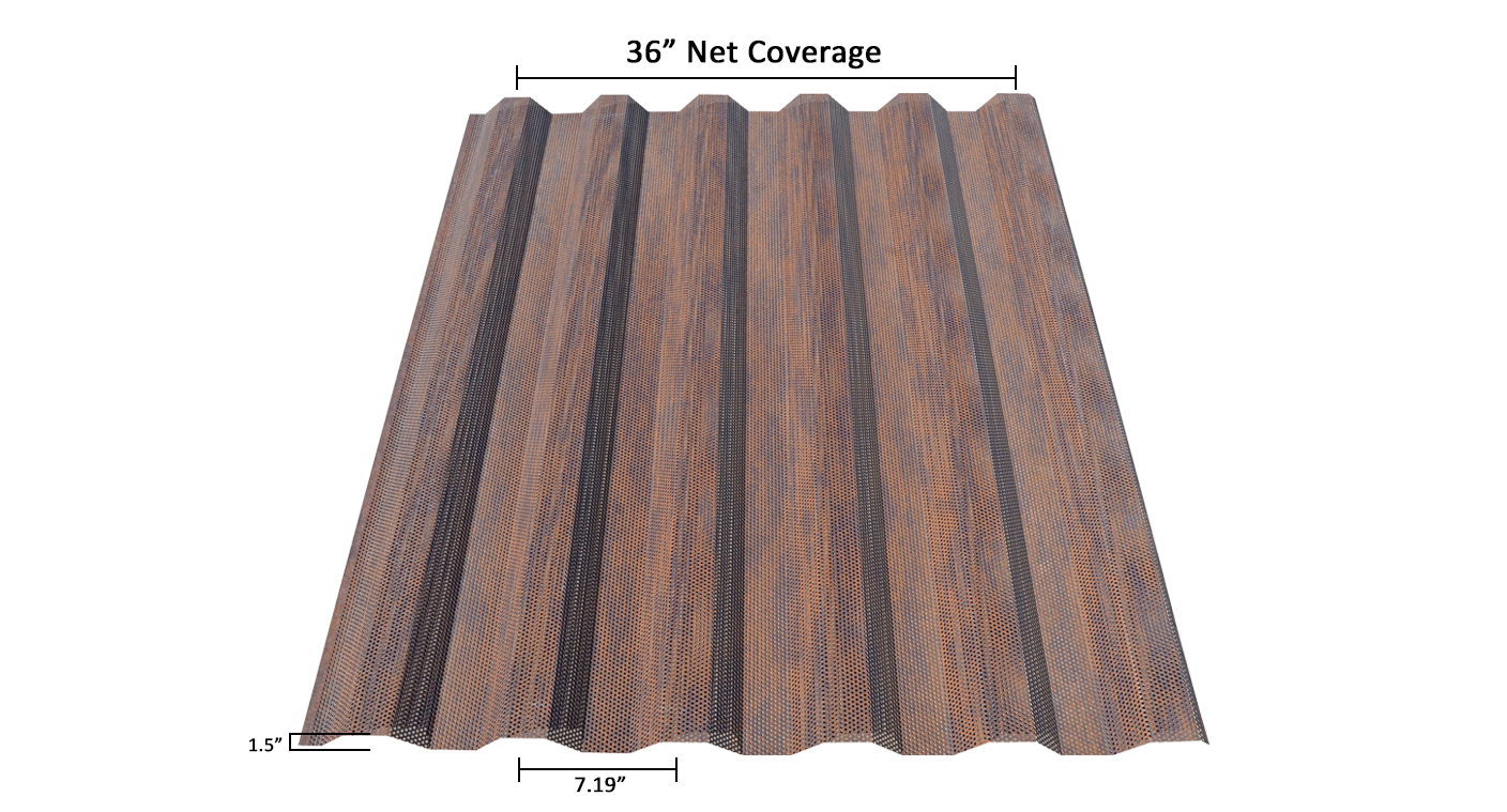 Perforated Corten western rib