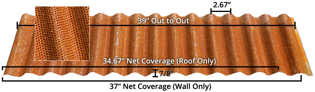 Perforated Corten Corrugated Dimensions