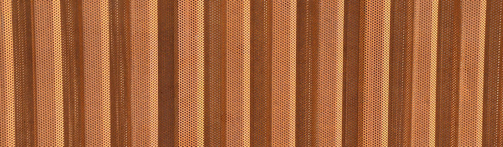 perforated corten western wave vertical